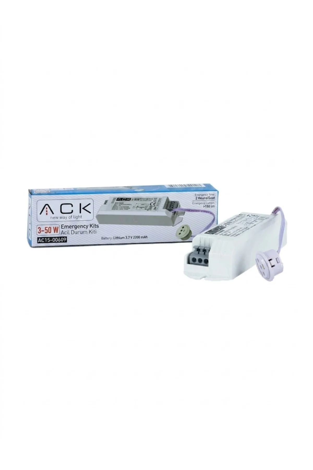 230V AC/50 Hz / 1,5W IP20 ACIL AYDINLATMA KITI