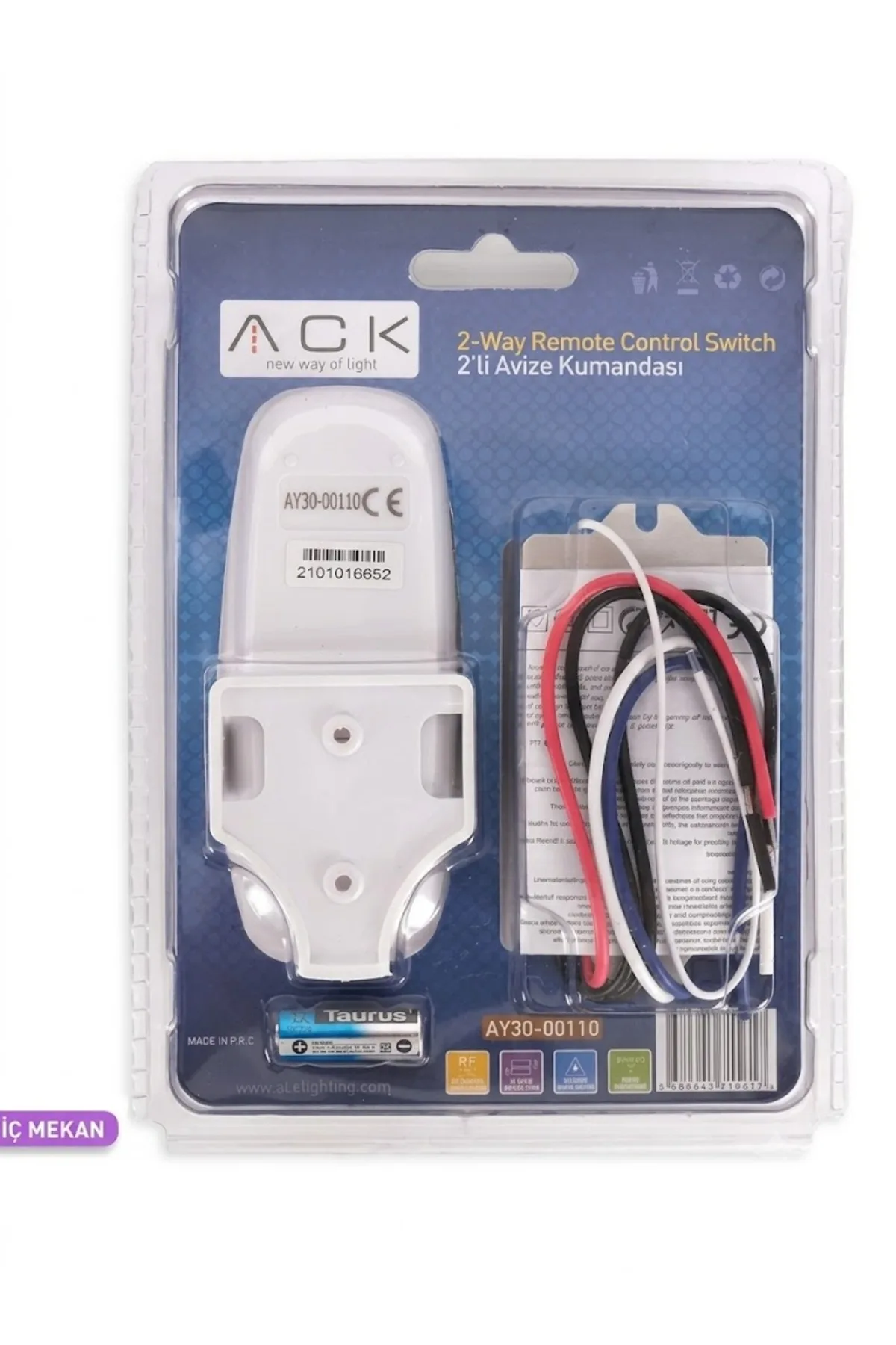 2 KANALLI AVİZE KUMANDASI 220V - Görsel 2