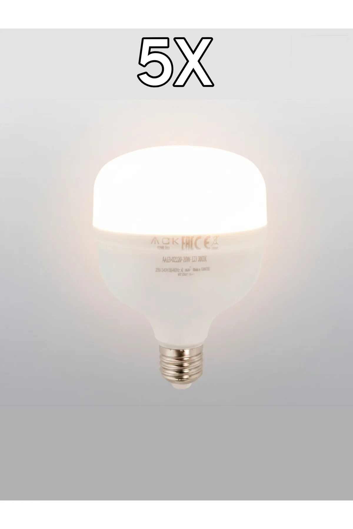 Torch LED Ampul E27 50W Gün Işığı 5 Adet - Görsel 2