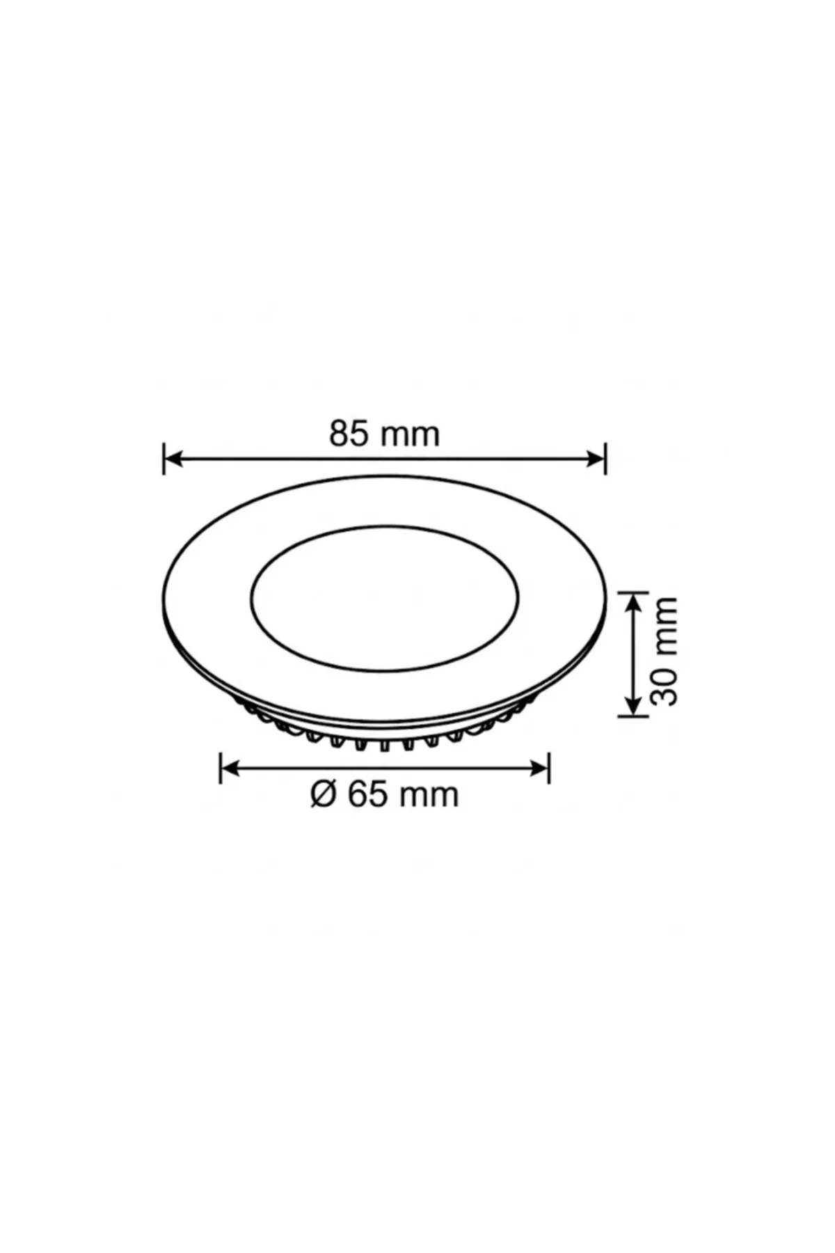 3W LED PANEL 6500K 5 ADET - Görsel 3