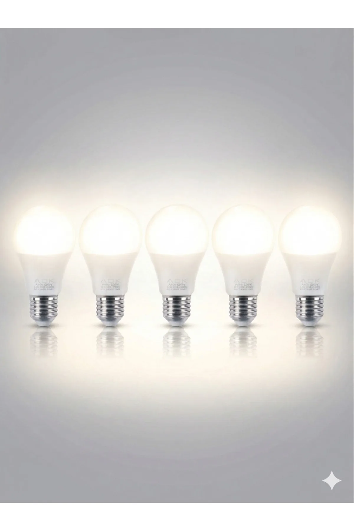LED Ampul 9W E27 A60 4000K 5 Adet
