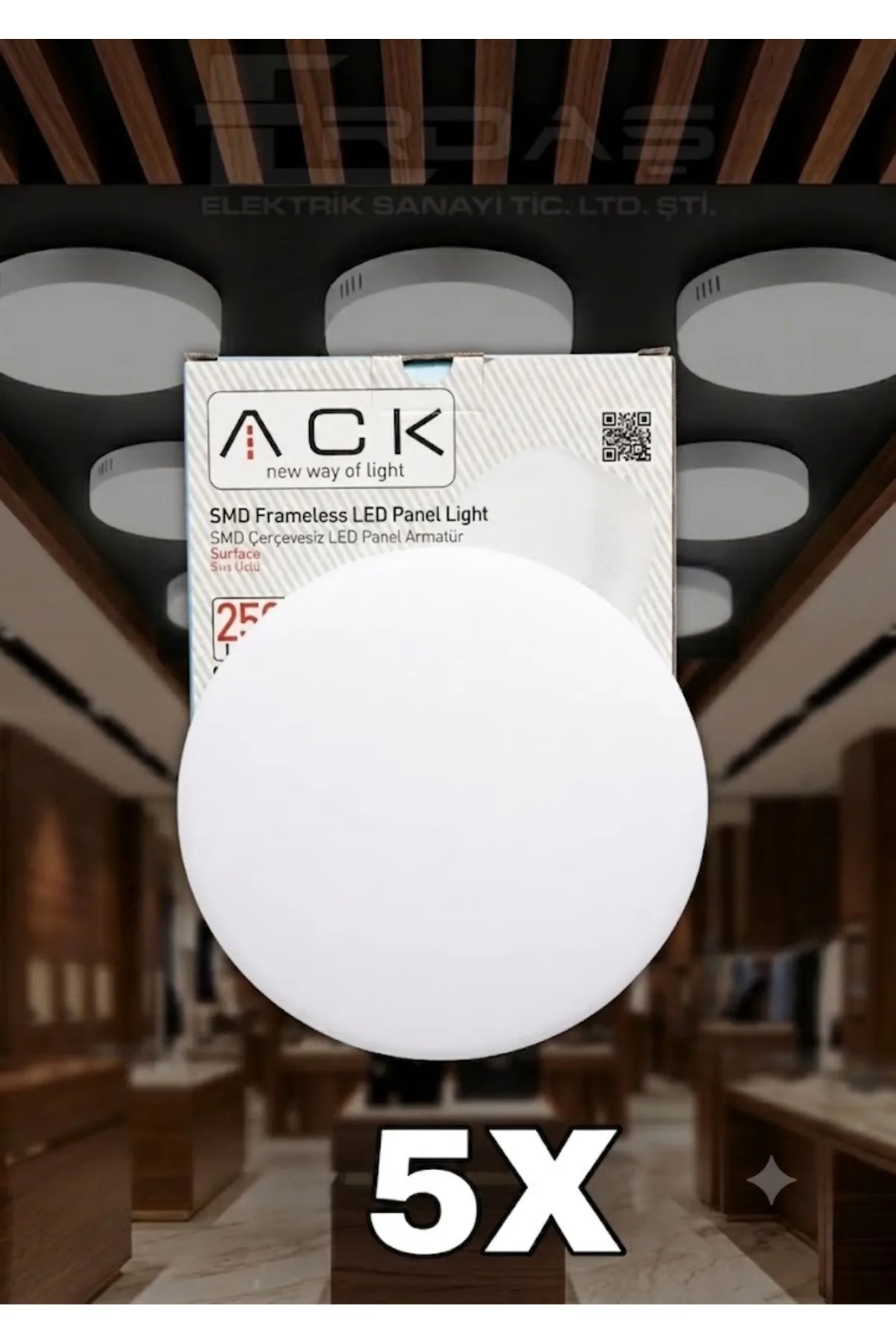 24W 3000K SIVA ÜSTÜ LED ARMATÜR 5 ADET