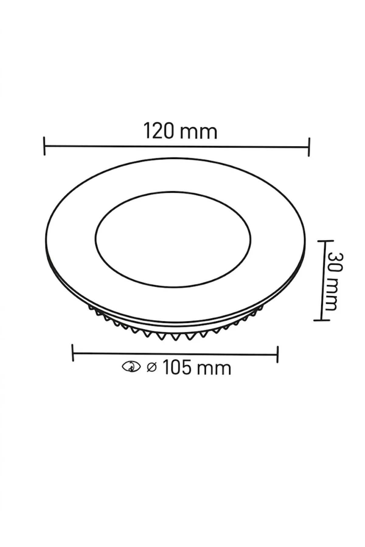6W LED PANEL 4000K 5 ADET - Görsel 3