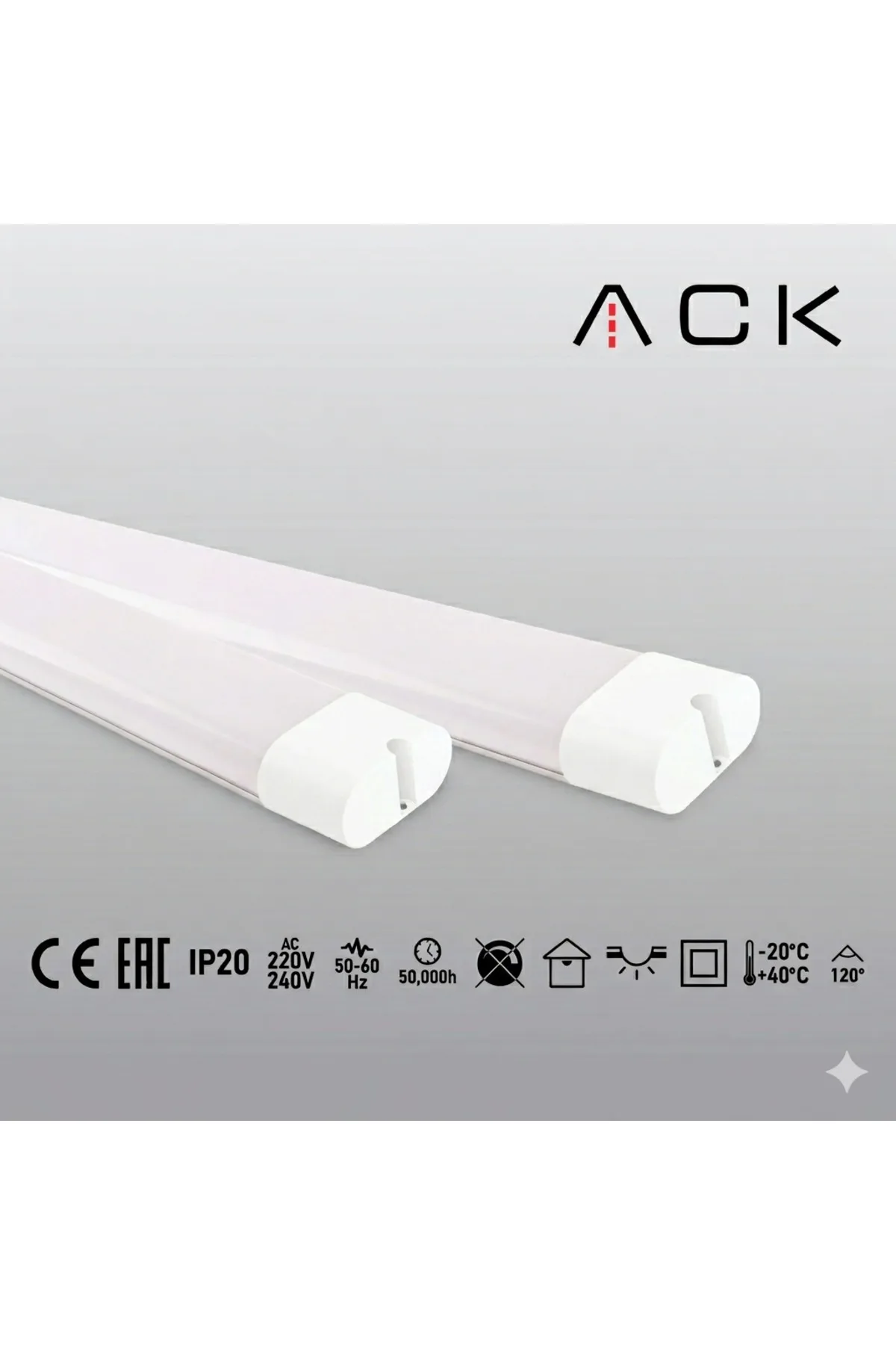 Uranüs LED Bant Armatür 120cm 36W 4000K Sıcak Beyaz IP20 AN28-01213 - Görsel 2