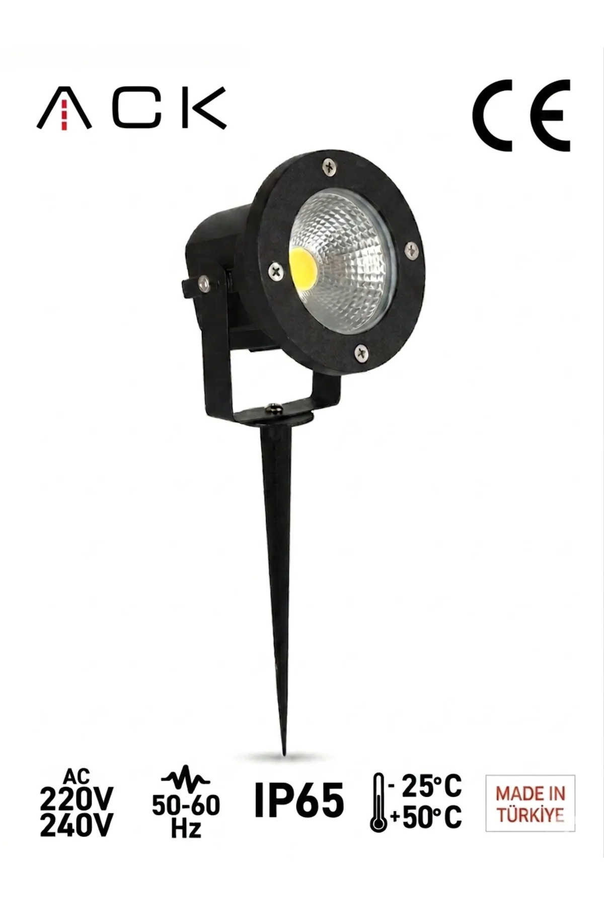 Alüminyum LED Bahçe Armatürü (Kazıkl) - AMBER - Görsel 2