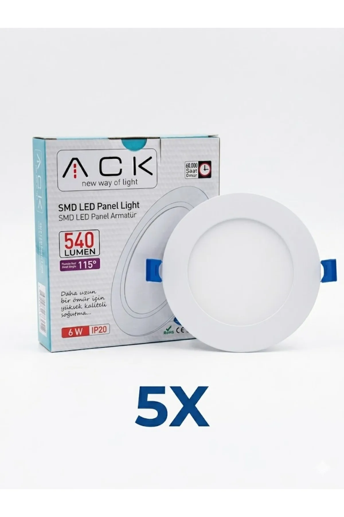 6W LED PANEL 4000K 5 ADET