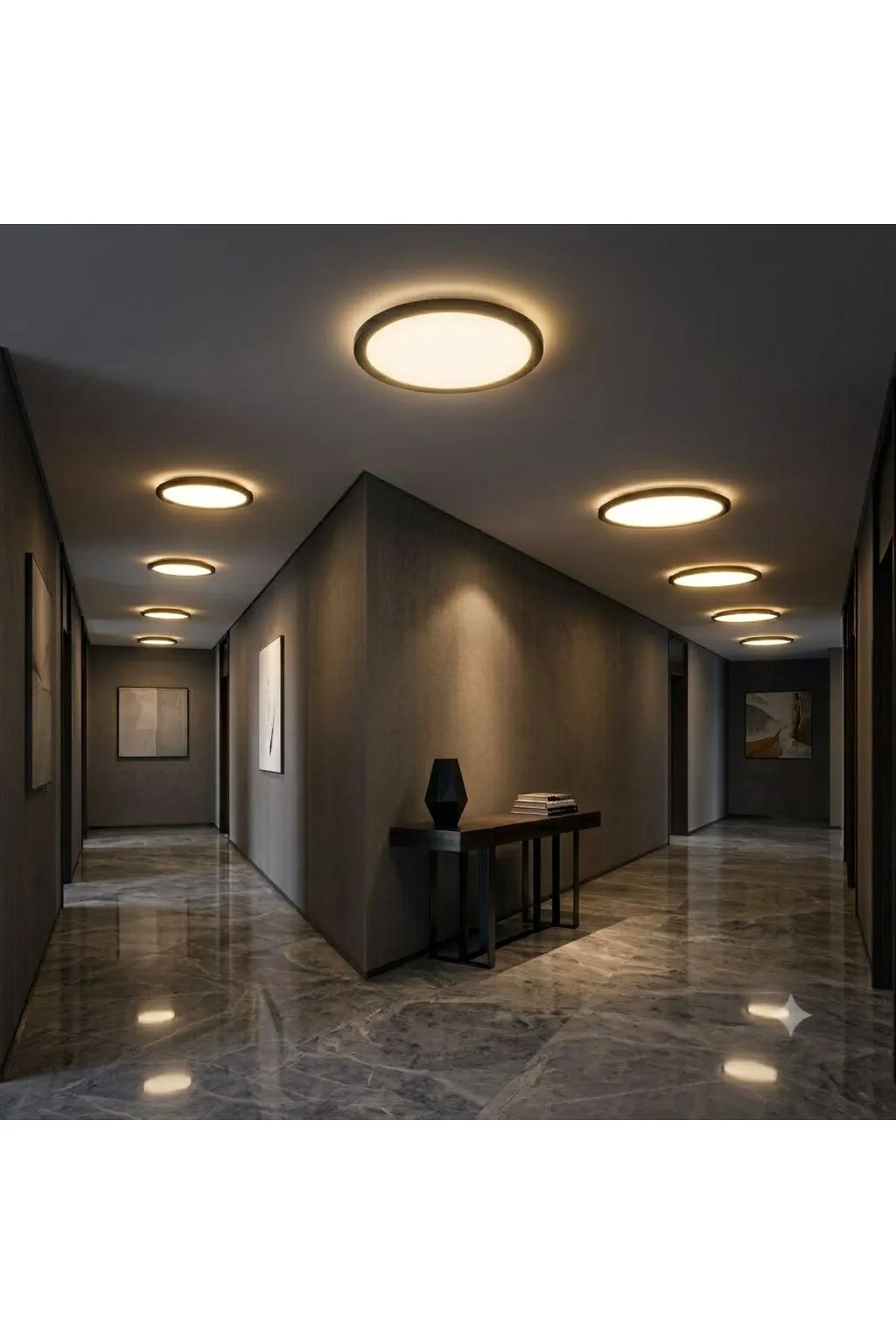 18W 3000K Siyah LED Tavan Armatürü LC303 830
