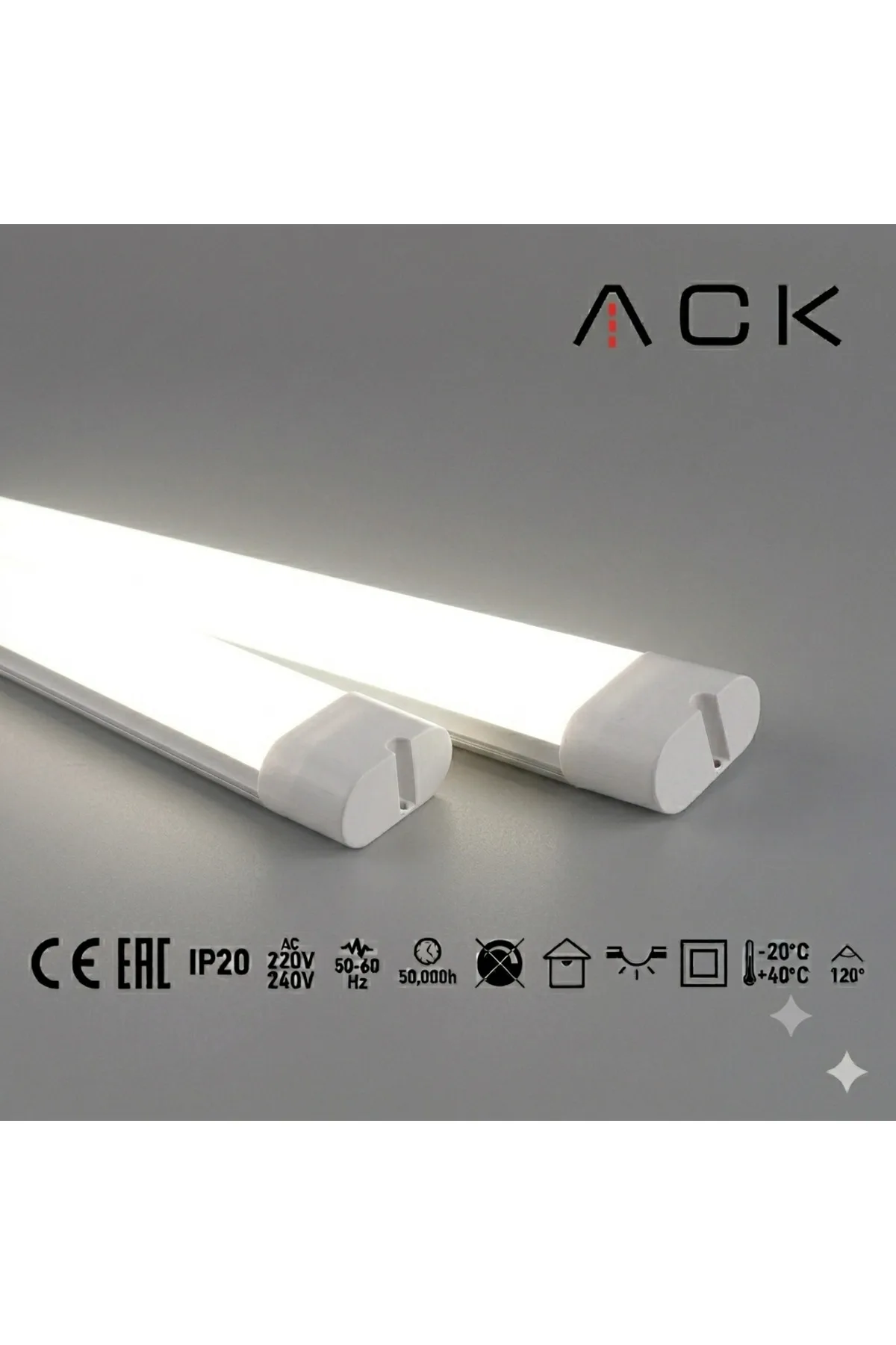 Satürn LED Bant Armatür 120cm 54W Sıcak Beyaz IP20 AN29-01213
