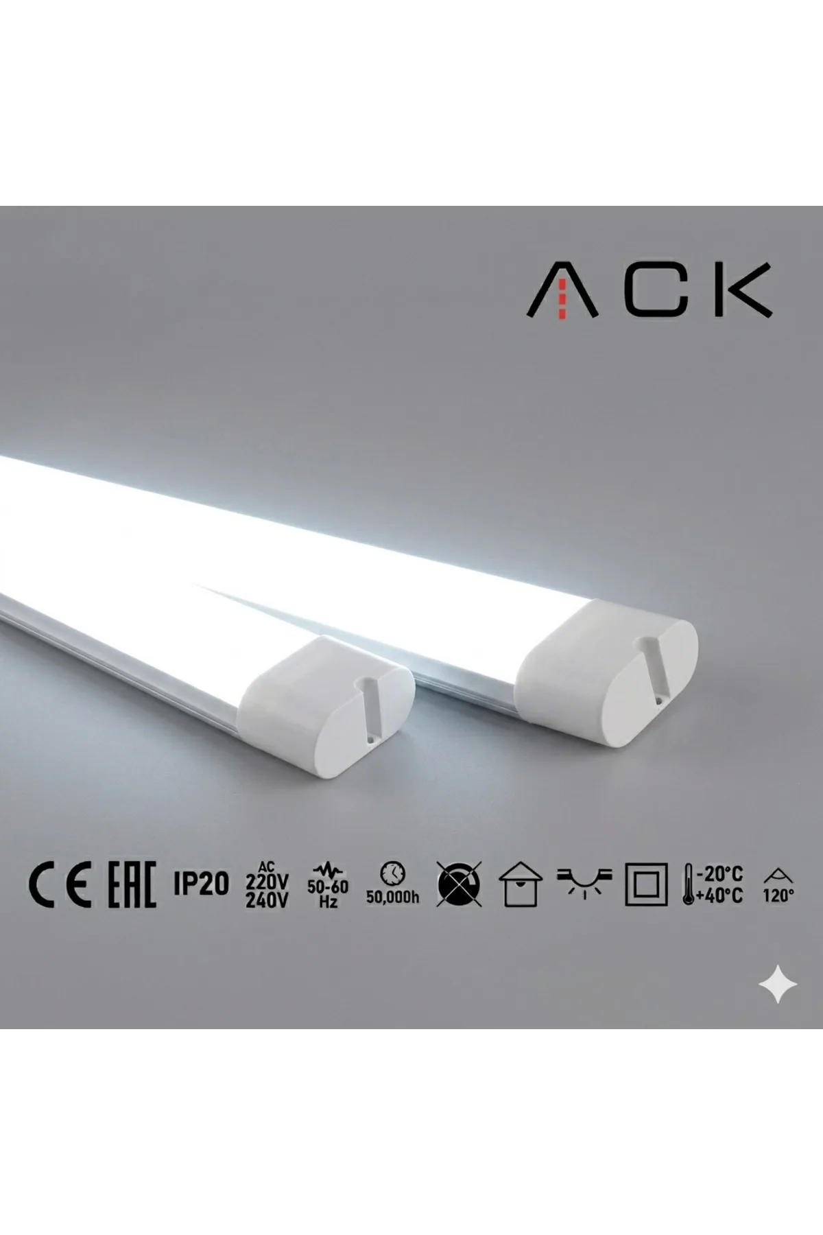 Uranüs LED Bant Armatür 120cm 36W 6500K Beyaz Işık IP20 AN28-01233 - Görsel 2