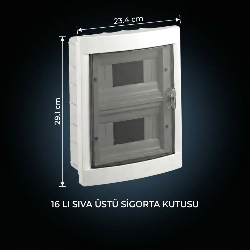 16 Lİ SIVA ÜSTÜ SİGORTA KUTUSU HALOJEN FREE