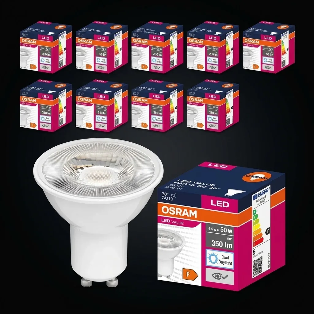 GU10 Led Ampul 4.5W 6500K Beyaz (10 Adet)